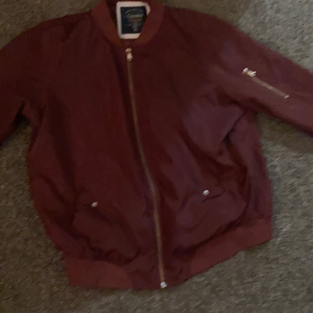 burgundy jacket